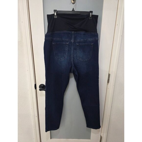 Isabel Maternity by Ingrid & Isabel Size 16/33R Blue Skinny Jeans Over Belly - Picture 12 of 14